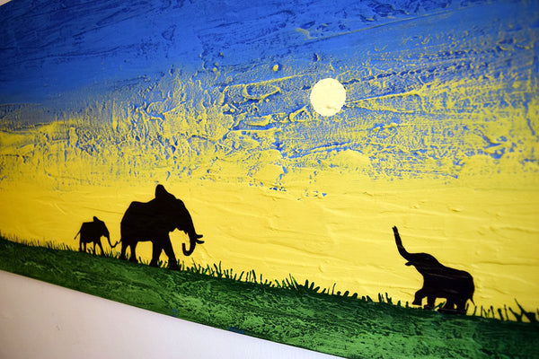 abstract elephant art African Dreams