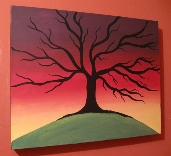 tree art painting  abstract tree painting