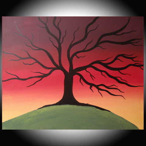 tree art painting  abstract tree painting