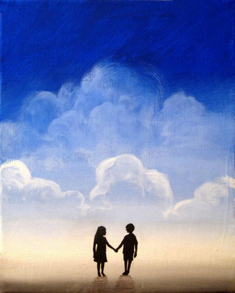 abstract love painting beach love art beach time