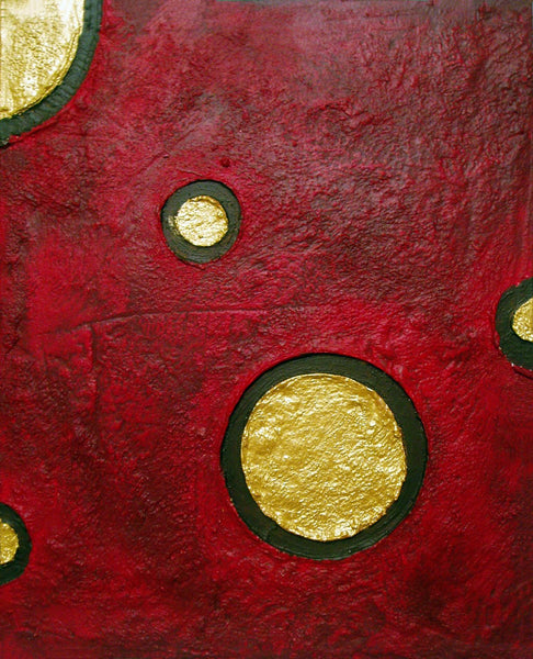 BEAUTIFUL WALL ART triptych 4 panel wall contemporary art "Golden Sun" canvas abstract original painting wall kunst polyptych 40 x 14"
