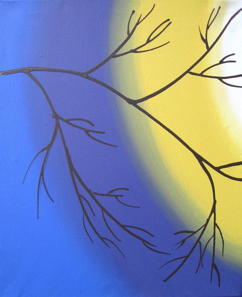 birds on a wire painting bird wall art canvas " Love Birds "
