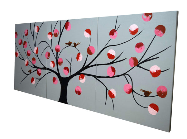 birds on a wire painting modern art for sale