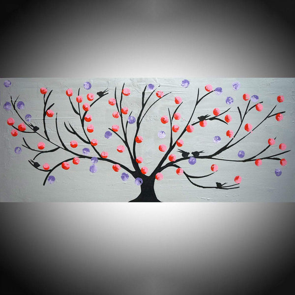 birds on a wire painting abstract art uk Birds of Summer bird art pictures