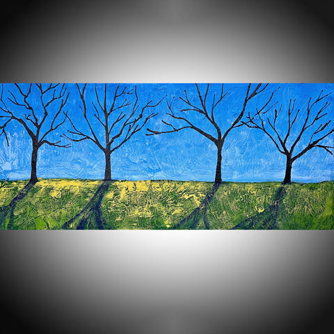 abstract tree painting wide format