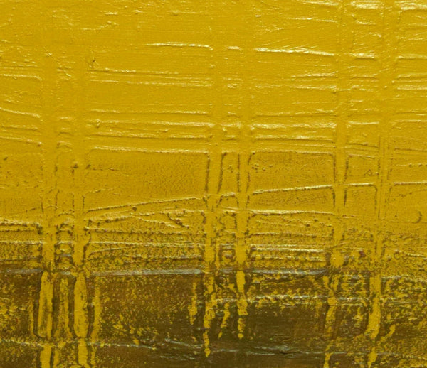 yellow abstract paintings close up