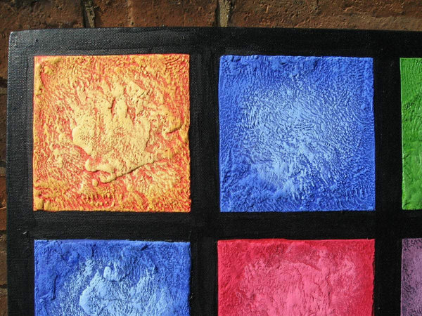 abstract paintings for sale Colour blocks mixed media sculpture on canvas
