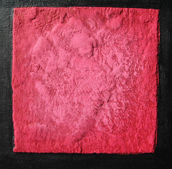 Colour blocks mixed media sculpture on canvas