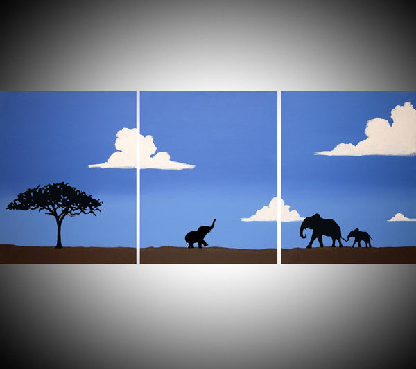 elephant wall art  Cloudbase modern art for sale