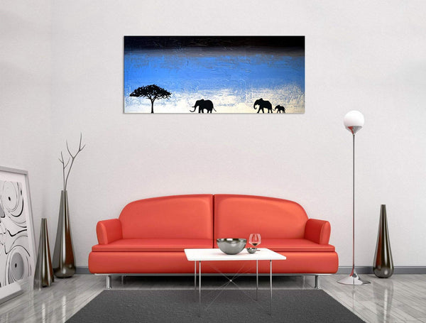 elephant wall art  Arctic Haze