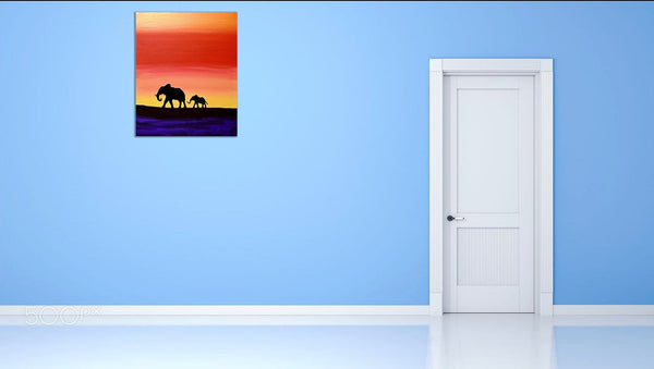 Elephant wall art Hand to hold Onto african art