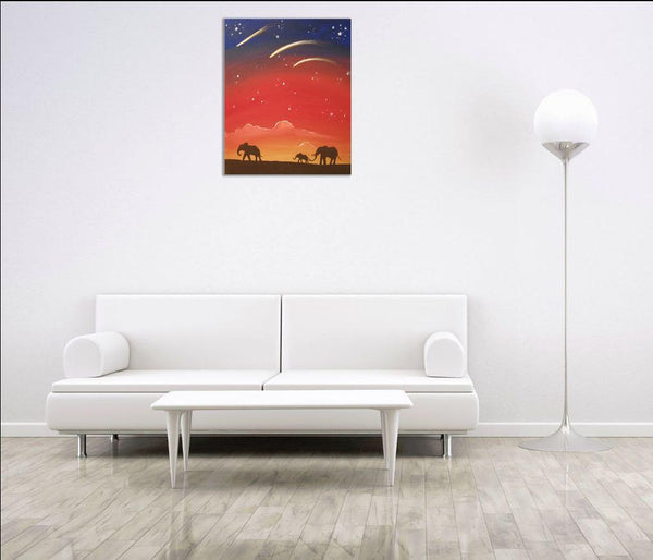 Elephants of the Sudan abstract elephant art