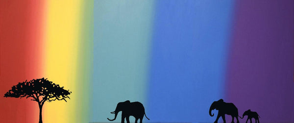 paintings of elephants for sale  rainbow isle