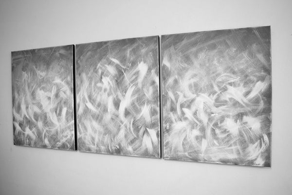 3 piece painting " Grey Frontier "