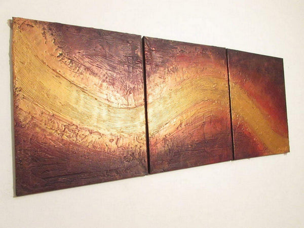 gold abstract painting " River of Gold " 3 sizes