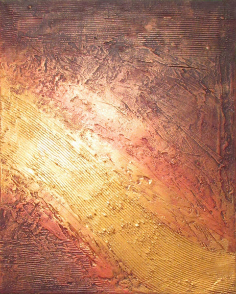 gold abstract painting " River of Gold " 3 sizes