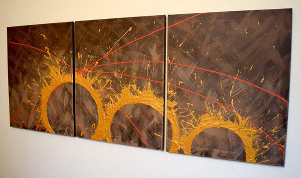 abstract metal paintings Gold Astrazione  abstract metal art in acrylic