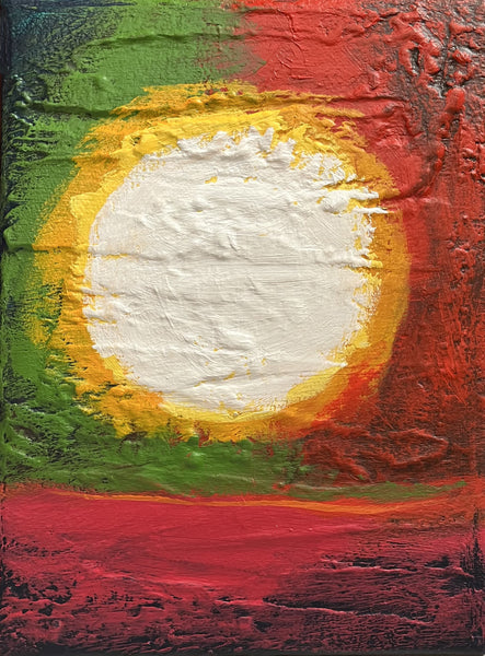 Golden sun painting original abstract art uk