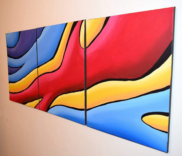 graffiti original decal 3 panel contemporary acrylic  three 3 big sizes