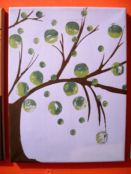 landscape extra large wall art tree of life painting canvas "Seasons II" pop abstract original artwork cherry blossom 64 x20 " hanging kunst