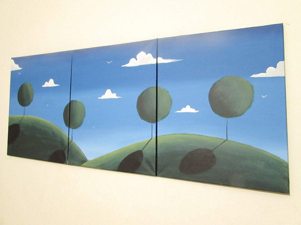 canvas tree pictures  Life in Eden countryside paintings