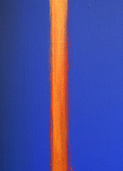 blue painting linear abstract art close up canvas triptych