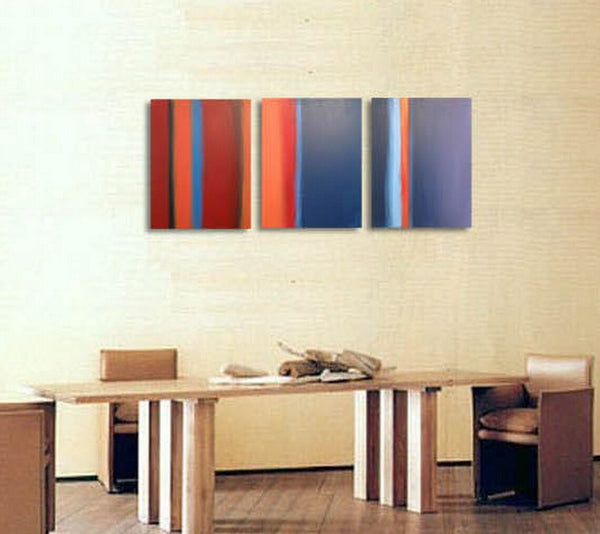 3 piece painting purple abstract painting