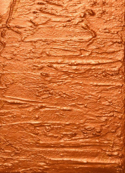 close up of oversized metal wall art