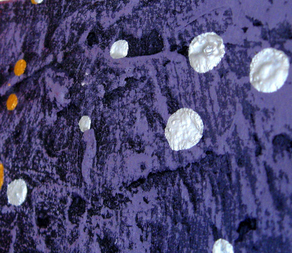 silver paintings  " cosmic symphony " unique