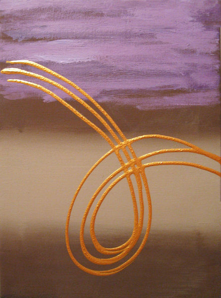 original triptych canvas paintings for sale " Gold Horizon 2 "