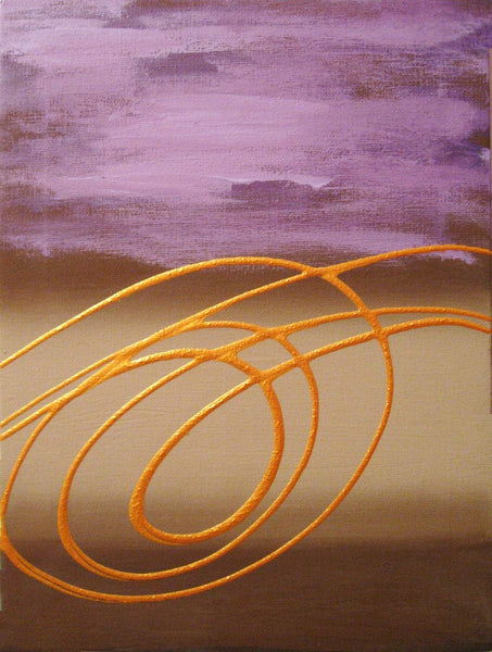 original triptych canvas paintings for sale " Gold Horizon 2 "