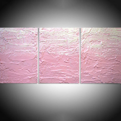 abstract pink paintings Pink Triptych beautiful and elegant