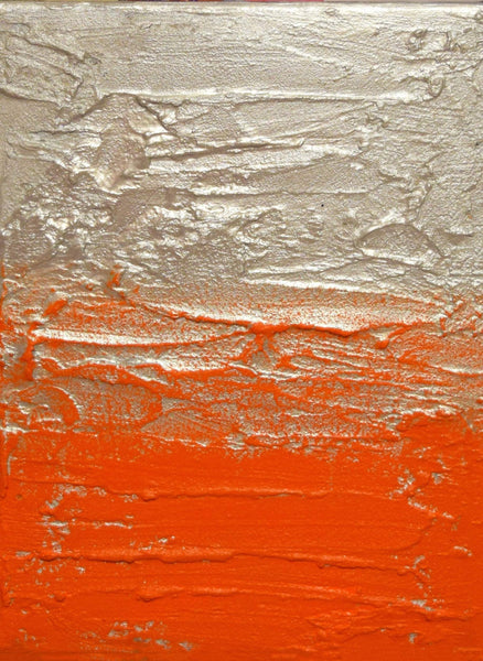 orange abstract painting large triptych wall art Orange Twist "