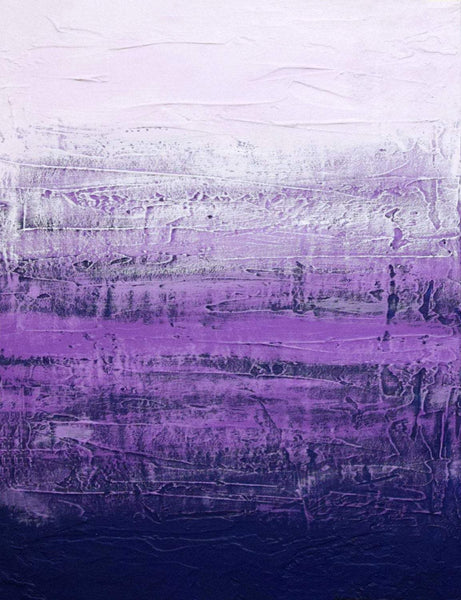 Purple Triptych " on canvas ,art in acrylic 3 sizes close up