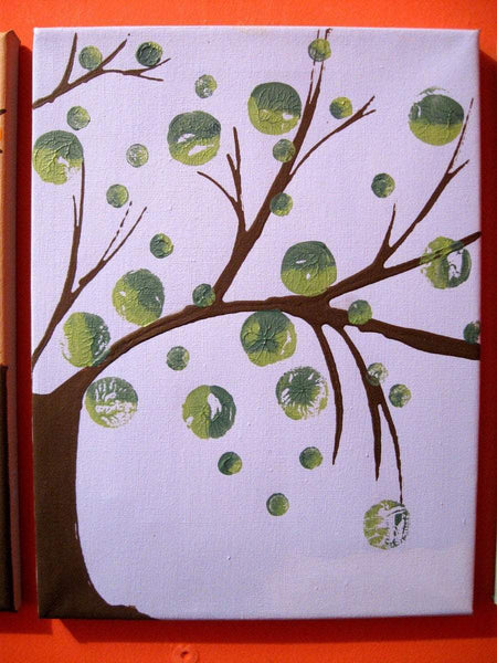 cherry blossom tree painting Seasons II tree painting on wall canvas