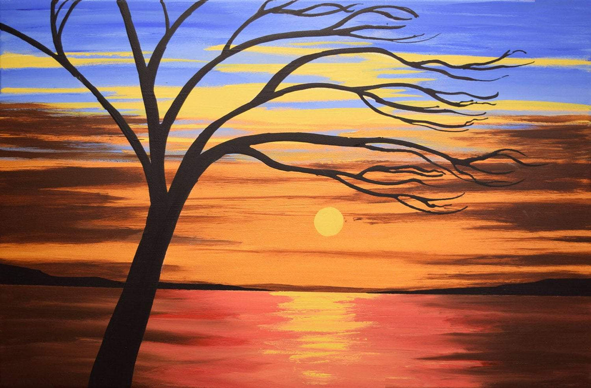 large canvas wall art landscape The Enchanted Lake countryside paintin