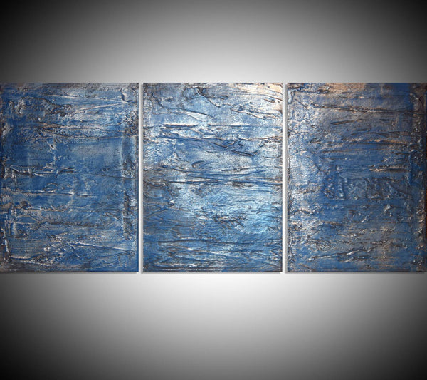 large triptych art Silver Triptych 2 metal wall art