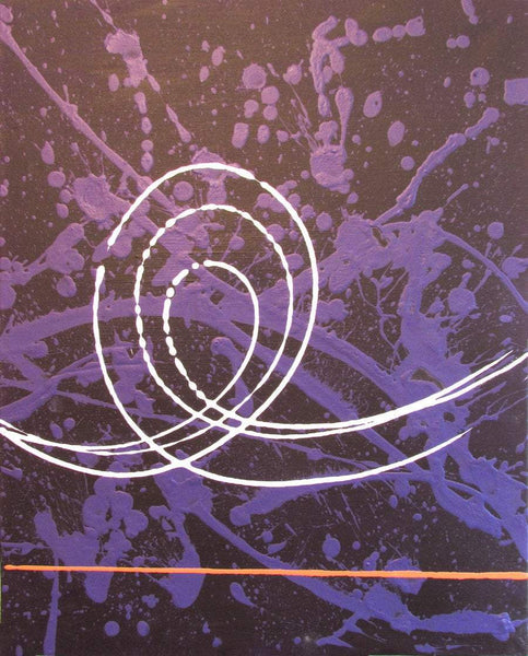 triptych canvas deep purple abstract paintings 3 big sizes