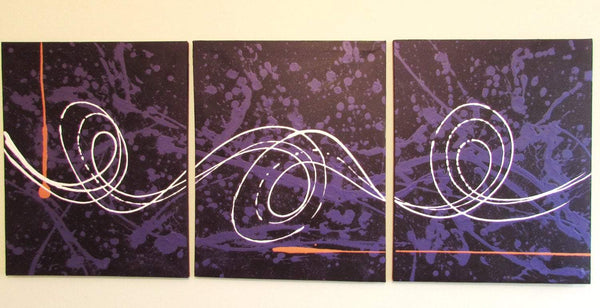purple painting abstract paintings 3 big sizes