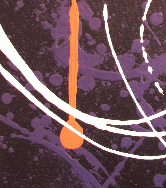 large triptych wall art purple abstract paintings 3 big sizes