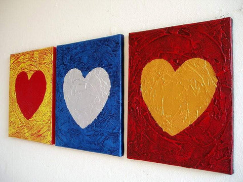 love heart paintings hearts artwork nursery office home