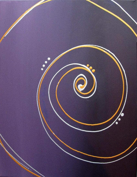 large triptych wall art canvas, colorful and hand made " Color Spiral "