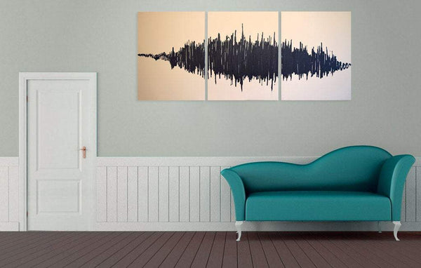 triptych paintings on canvas for sale " The Symphony of Life "  tone painting