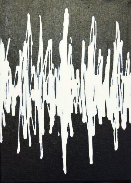 music painting wall art on canvas close up