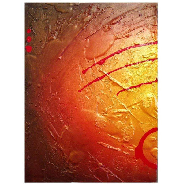 triptych canvas wall art for sale " Enigmatic Gold " large style close up image