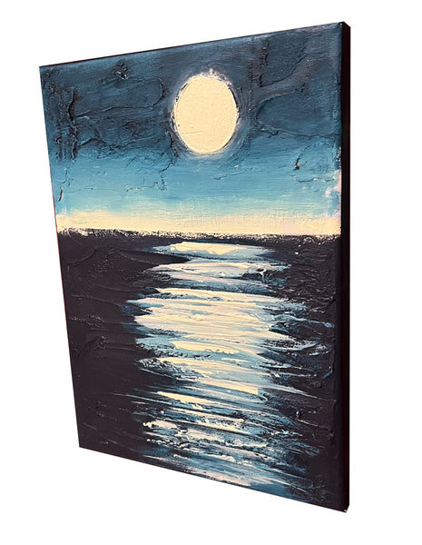 turquoise abstract painting