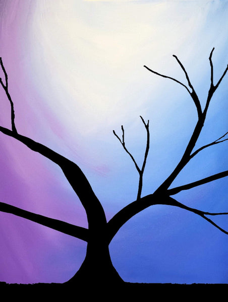 abstract tree painting Wilderness artwork landscape