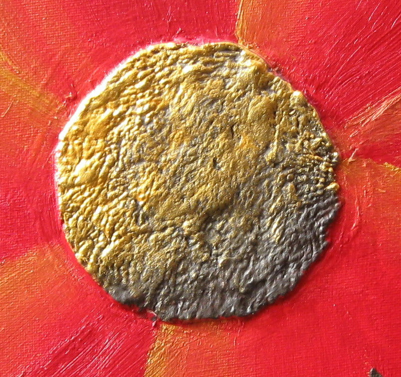 textured flower painting