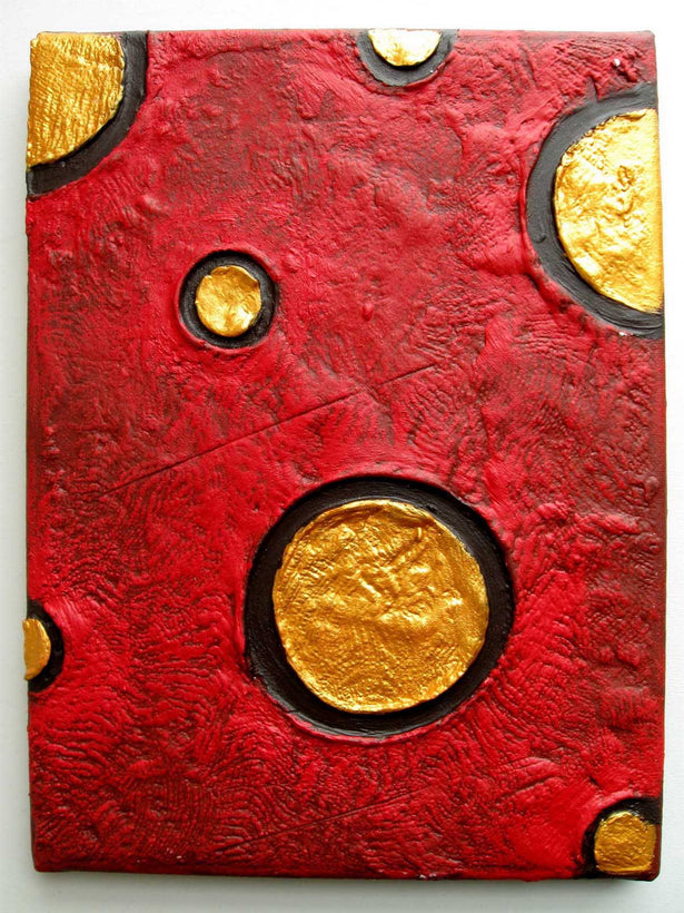 Red abstract paintings