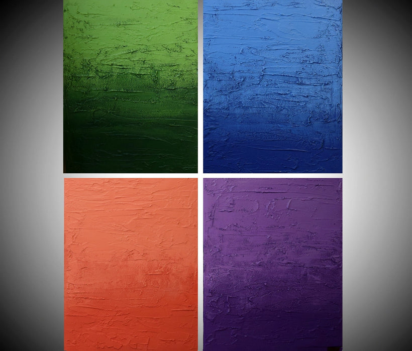 Quadriptych four panel paintings
